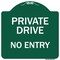Signmission Private Drive No Entry Heavy-Gauge Aluminum Architectural Sign, 18" x 18", GW-1818-9784 A-DES-GW-1818-9784 - alternate 1